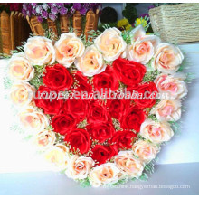 2014 wholesale artificial heart shaped wreath for wedding decoration